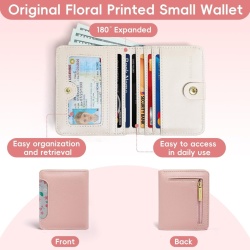 Portofel Mic de Damă Pomelo Best cu Protecție RFID, Mini Portofel din Piele Ecologică PU Moale, Design Elegant cu Imprimeu, Ușor și Compact pentru Utilizare Zilnică și Călătorii - Img 6
