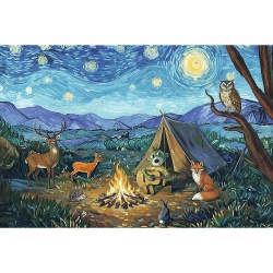 PUZZLE TREFL 100 FAMILIA TREFLIK INSPIRAT DE ARTA LANGA FOCUL DE TABARA - Img 2