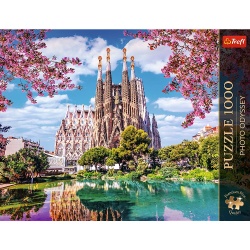 PUZZLE TREFL 1000 PREMIUM PLUS PHOTO ODYSSEY SAGRADA FAMILIA BARCELONA SPANIA - Img 3