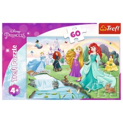 PUZZLE TREFL 60 DISNEY PRINCESS - INTALNESTE PRINTESA - Img 3