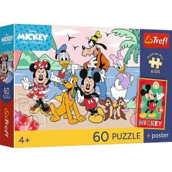 PUZZLE TREFL 60 PREMIUM PLUS KIDS MICKEY SI PRIETENII CU POSTER