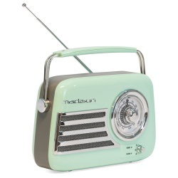 RADIO FM PORTABIL NOSTALGIA 15W CU FUNCTIE BT/AUX - VERDE LUCIOS - Img 3