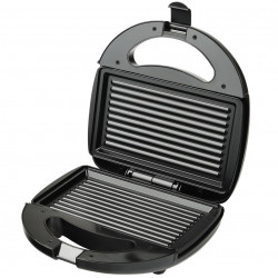 Sandwich maker Heinner Garnet 750 SM-K750BKRX, 750W, plite fixe, invelis antiaderent, capacitate: 2 sandwich-uri, Negru/Rosu - Img 2