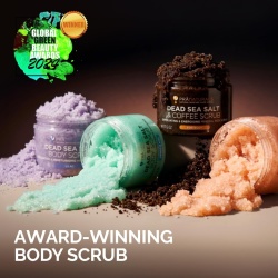 Scrub de Corp Exfoliant cu Sare de la Marea Moartă PraNaturals Mango și Kiwi 500 g, 100% Organic, Infuzat cu Uleiuri Naturale de Migdale Dulci și Grâu, Vegan, pentru Piele Catifelată și Revitalizată - Img 7