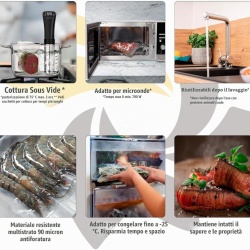 Set 100 Pungi Vidare Alimente BOLSEMACK, Texturate / Gofrate, Dimensiune 15 x 40 cm, Calitate Alimentară BPA Free, Compatibile cu Toate Aparatele de Vidat cu Aspirație Externă - Img 5