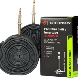 Set 2 Camere Bicicletă Hutchinson 26 Inch (50/54-559), Cauciuc Butilic Elastic de Înaltă Calitate, Rezistență Ridicată la Înțepături și Retenție Excelentă a Presiunii, pentru MTB, Biciclete de Oraș și Trekking