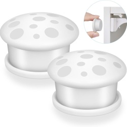Set 2 Chei Magnetice de Rezervă pentru Siguranța Copiilor, Chei Magneți pentru Dulapuri și Sertare, Montaj Fără Unelte, Design Ergonomic