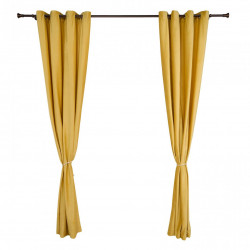 Set 2 draperii catifea 140x270 cm - Galb - Img 3