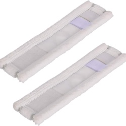 Set 2 Lavete din Microfibră pentru Curățat Geamuri Compatibile Kärcher WV 1, WV 50, WV 75, Prindere cu Velcro (Scai), Lavabile și Reutilizabile, Alb