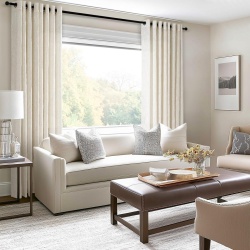 Set 2 Perdele Voal Topfinel cu In Natural 140 x 235 cm, Finisaj Semitransparent cu Inele Metalice (Capsate), Stil Modern Boem pentru Living și Dormitor - Img 8
