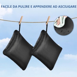 Set 2 Saci Impermeabili pentru Haine Umede , Dimensiune 50 x 60 cm, Material Oxford 210D cu Fermoar, Culoare Neagră, Ideali pentru Sală, Înot și Călătorii - Img 4
