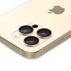 Set 2 x Folie protectie camera Spigen OPTIK.TR ”EZ FIT” IPHONE 14 PRO / 14 PRO MAX GOLD - Img 5