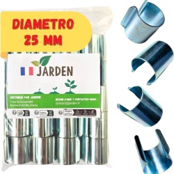 Set 20 clipsuri metalice galvanizate pentru solarii și sere Jarden, diametru 25 mm, cleme fixare folie pe țeavă/arcade