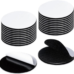 Set 20 Perechi de Benzi Adezive Rotunde Autoadezive Extra Puternice, Diametru 50 mm, Negre, Reutilizabile, pentru Electrocasnice, Decorațiuni și Atelier