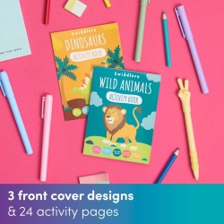 Set 24 Mini Cărți de Colorat și Activități The Twiddlers pentru Copii (Animale, Dinozauri, Safari), Jucării Educaționale, Labirinturi și Puzzle-uri, Cadouri Ideale pentru Petreceri și Pungi de Petrecere (Vârsta 4-8 Ani) - Img 8