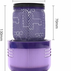 Set 3 Filtre de Schimb Compatibile cu Aspirator Dyson V12 Detect Slim, Cod Piesă 971517-01, Filtrare HEPA de Înaltă Eficiență, Filtru Lavabil și Reutilizabil, Purificare Aer și Retenție Alergeni - Img 2
