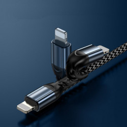 Set 3 x USB- Lightning cablu 0.25m + 1.2m + 2m Red Joyroom N10 King Kong series charging data - Img 7