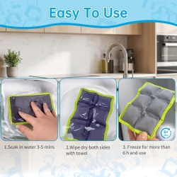 Set 4 Pastile de Răcire Slim Reutilizabile TYPEC home, Baterii cu Gel pentru Geantă Termică și Caserolă Prânz, Răcitoare Portabile pentru Picnic, Camping, Călătorii, Verde - Img 2
