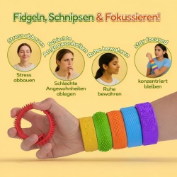 Set 6 Brățări Senzoriale Fidget din Silicon, Antistres, Texturi Diferite, Multicolore, pentru Copii și Adulți - Img 6