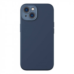 Set husa magnetica si sticla securizata Baseus Liquid Silica pentru iPhone 14 Plus (albastru)