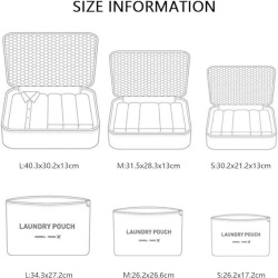 Set organizatoare bagaj și troler Vicloon, genți de călătorie tip packing cubes și saci de compresie pentru haine, cosmetice și accesorii - Img 4