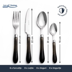 SET TACAMURI 24 PIESE, ALMA NEGRU - Img 2