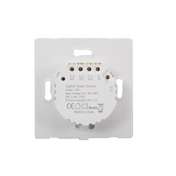 SmartWise T62 UNI Zigbee 3.0 + RF, comutator inteligent de perete cu 2 canale, cablare universală și comutator tactil, FĂRĂ PANOU FRONTAL - Img 2