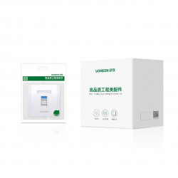 Socket perete dual Ugreen internet LAN telephone RJ45 / RJ11 white (80182 NW144) - Img 5