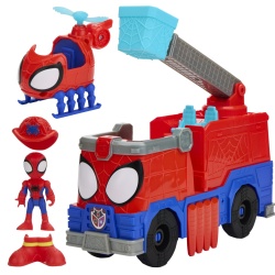 SPIDEY SI PRIETENII LUI UIMITORI MARVEL RESCUE WEBS SET CAMION DE POMPIERI CU FIGURINE SI ACCESORII - Img 3