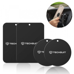 Sticker Metalic Techsuit MP04 Set 4 bucati, Negru