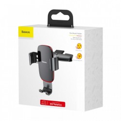 Suport auto cu rotire 360 pentru telefon cu prindere in fanta pentru CD , Baseus Metal Age Gravity , negru - Img 7