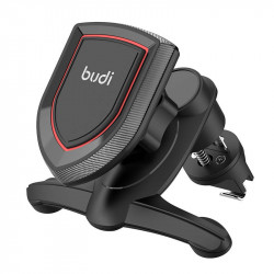 Suport auto pentru aerisire magnetic Budi 520, rotativ (negru)