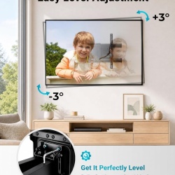 Suport TV de Perete Full Motion Typec Home pentru Televizoare de 37-85 Inch, Braț Dublu Heavy Duty, Rotire și Înclinare (Până la 60 kg / 132 lbs) - Img 5
