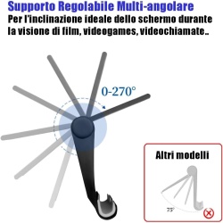 Suport Universal Negru pentru Telefon și Tabletă, Suport Reglabil și Pliabil de Birou sau Noptieră - Img 3