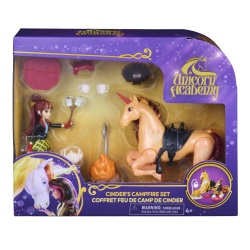 UNICORN ACADEMY SET FOC DE TABARA CU PAPUSA VALENTINA SI UNICORNUL CINDER CU ACCESORII