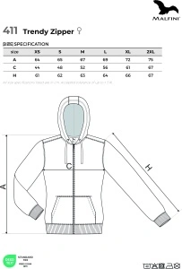 Hanorac damă - Trendy Zipper 411 - Img 8