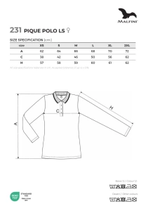 Tricou polo cu maneca lunga Pique 231 Dama - Img 6