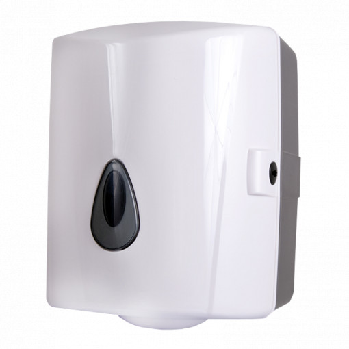 Dispenser de prosoape de hârtie rolă, plastic ABS alb