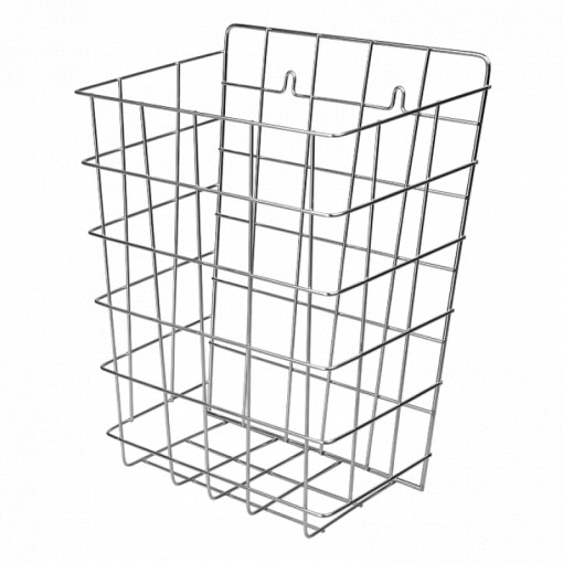 Coș de gunoi de perete din sârmă, oțel inox, 385x290x130 mm