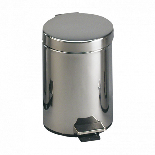 Coș de gunoi din oțel inox cu recipient plastic, volum 3 l, Ø 170x270 mm, finisaj polisat