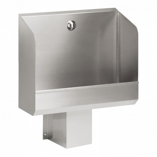 Pisoar tip jgheab din oțel inox de perete, fără robinet de spălare, 600 mm