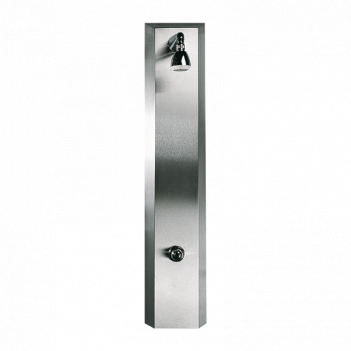 Panou de duș din oțel inox fără buton piezo - reglarea temperaturii apei cu mixer termostatic