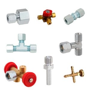Taps, fittings, gas pipes