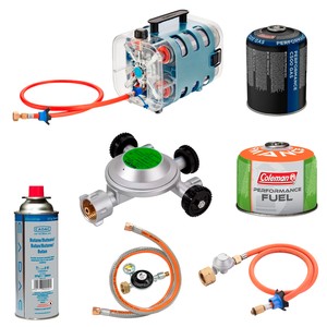 Gas cylinders & regulators, hoses, adaptors