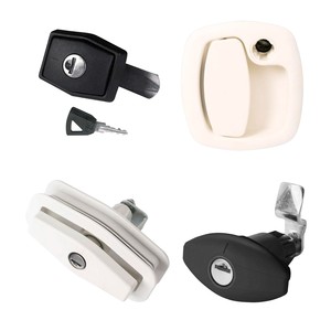 Locks for service door, garage
