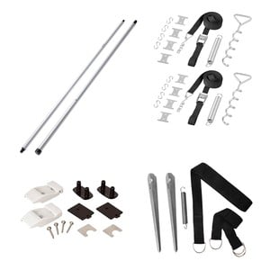 Rafter rod, seals, safety straps