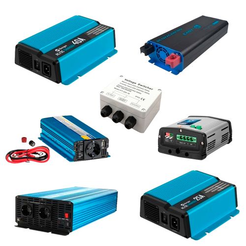 Inverters, 230V chargers, DC-DC booster