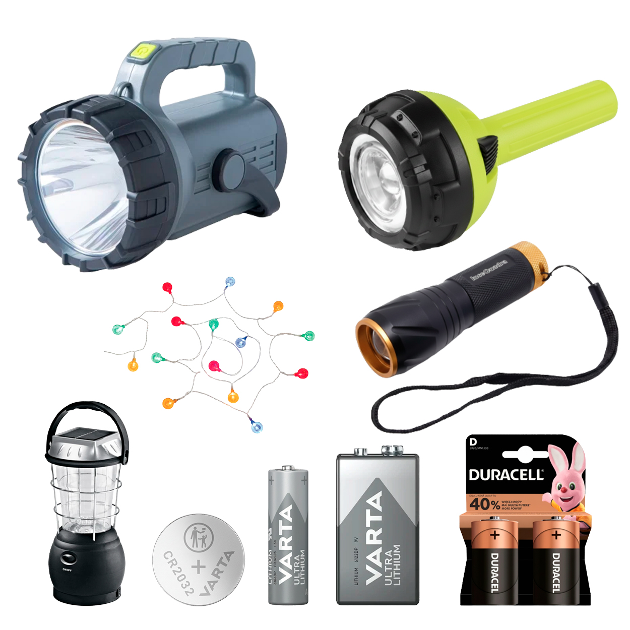 Baterii 1,5V si lampi pentru camping