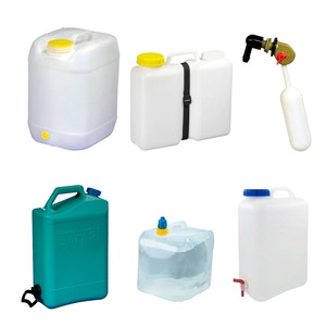 Water bottles and jerry cans