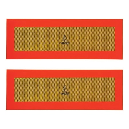 Autocolant reflectorizant pentru vehicule lungi, set 2 bucăți 565x196 mm